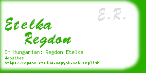etelka regdon business card